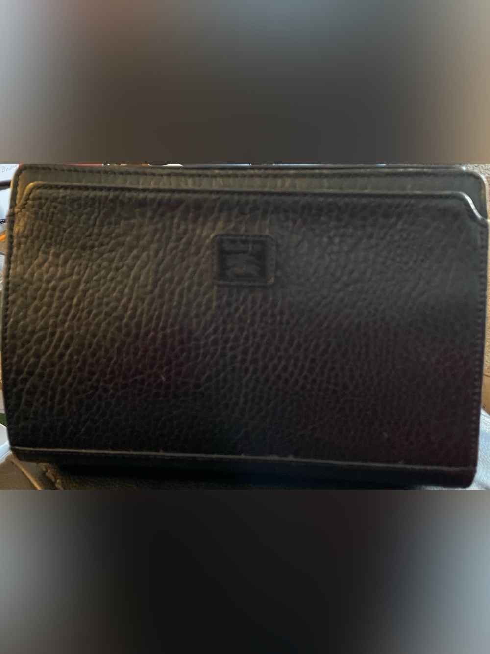 Burberrys Black Leather Pouch (unisex) - Picture 1 of 7